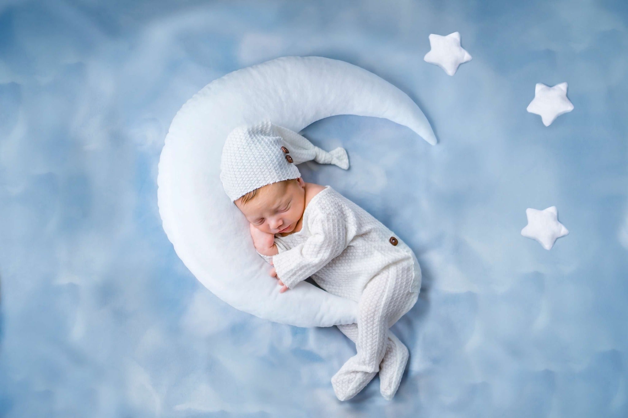 Kate Texture Fleurs Bleue-Gris Beaux-arts Toile de fond conçue par GQ