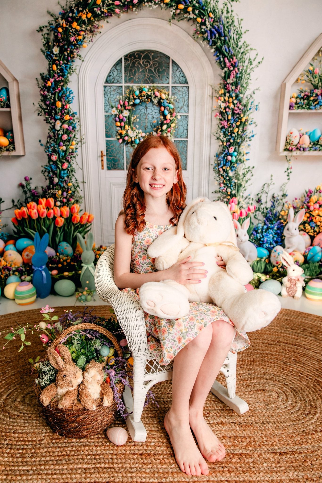 Kate Pâques Lapin Fleurs Arche Porte Toile de fond conçue par Emetselch - Kate Backdrop FR