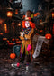 Kate Halloween Citrouille Rue Toile de fond+Brun Pierre Sol Toile de fond - Kate Backdrop FR