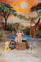 Kate Beaux-Arts Savane africaine Enfant Toile de fond conçue par Patty Roberts - Kate Backdrop FR