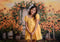Kate Tournesol Automne Été Porte Jaune Toile de fond pour la photographie - Kate Backdrop FR