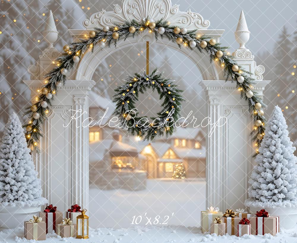 Kate Noël Arche Neige Cadeaux Maison Toile de fond conçue par Mini MakeBelieve