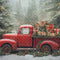 Kate Noël Camion Rouge Cadeaux Sapins Toile de fond conçue par Emetselch - Kate Backdrop FR