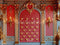 Kate Saint Valentin Mur Baroque Rouge Cœurs Toile de fond conçue par Mini MakeBelieve