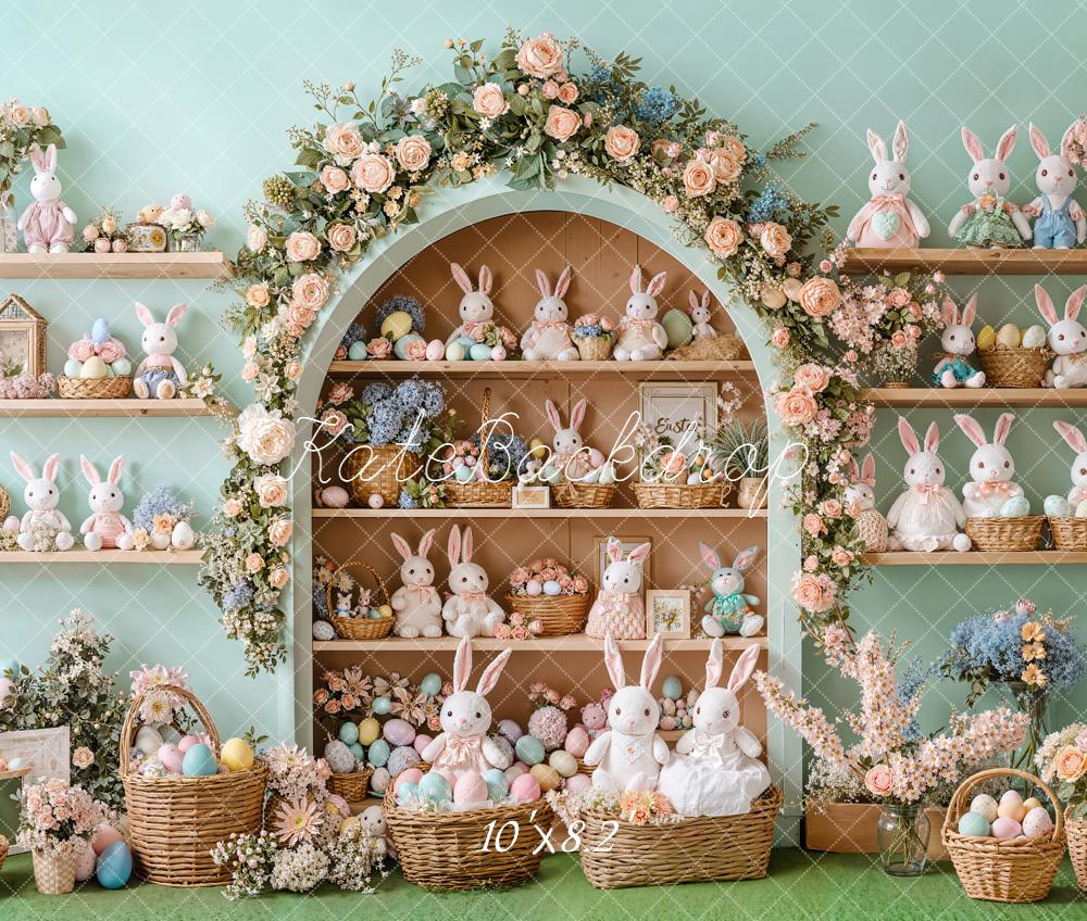 Kate Pâques Lapins Œufs Placard Toile de fond en Laine conçue par Emetselch