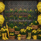 Kate Jardin Parapluies Fleurs Jaune Toile de fond conçue par Mini MakeBelieve