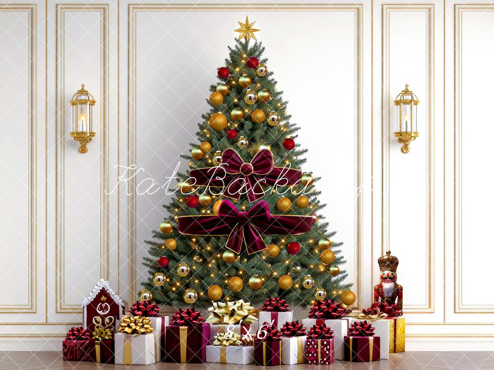 Kate Sapin de Noël Cadeaux Décor Mur Rétro Toile de fond conçue par Mini MakeBelieve