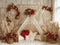 Kate Bohème Tente Macramé Fleurs Rouges Toile de fond conçue par Emetselch - Kate Backdrop FR