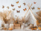 Kate Automne Papillons Tipi Citrouilles Toile de fond conçue par Emetselch - Kate Backdrop FR
