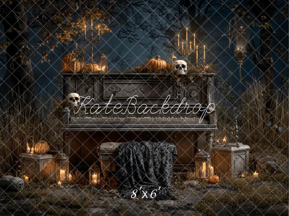Kate Halloween Piano Bougies Extérieur Toile de fond conçue par Emetselch