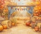 Kate Automne Citrouilles Foin Orange Toile de fond en Laine conçue par Emetselch - Kate Backdrop FR