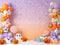 Kate Halloween Ballons Citrouilles Fantômes Toile de fond conçue par Patty Roberts
