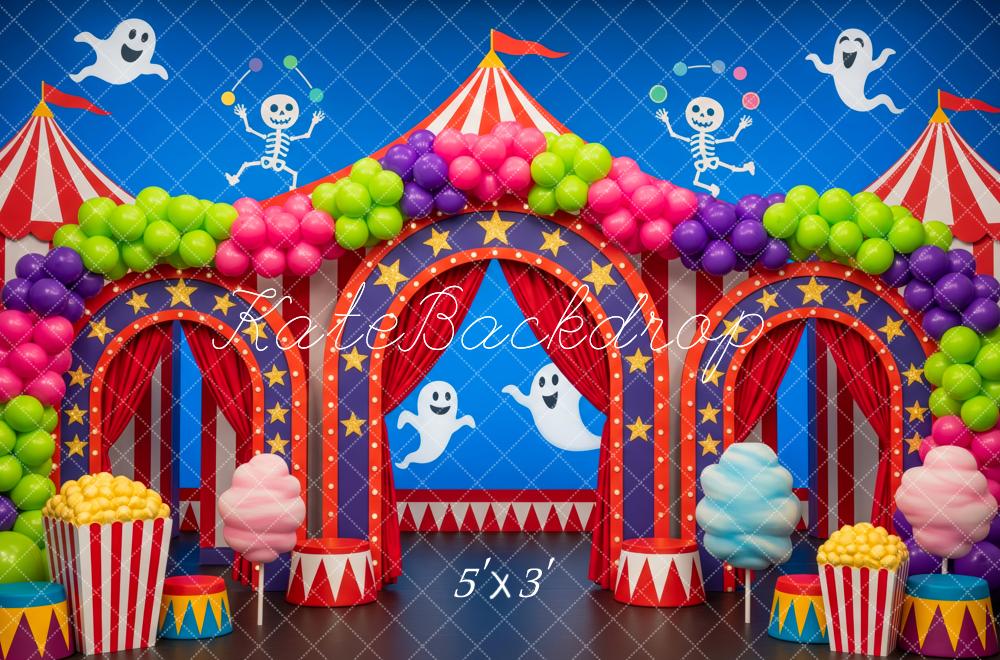 Kate Cirque Halloween Fantômes Ballons Toile de fond conçue par Patty Roberts