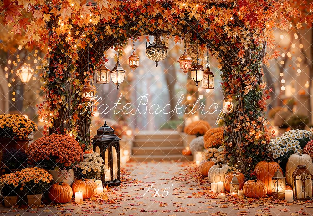 Kate Automne Arche Feuilles Lumières Toile de fond conçue par Emetselch