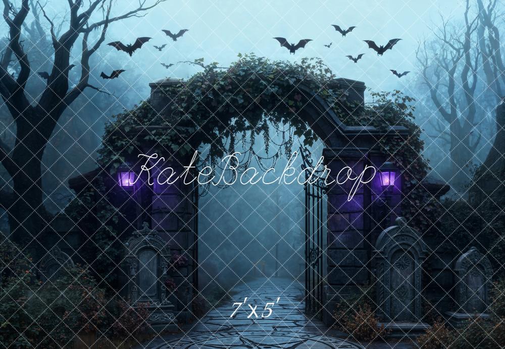 Kate Halloween Portail Chauves-souris Toile de fond conçue par Emetselch - Kate Backdrop FR