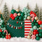 Kate Noël Ballons Sapin Rayures Toile de fond conçue par Mini MakeBelieve - Kate Backdrop FR