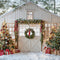 Kate Noël Maison Sapins Neige Toile de fond conçue par Emetselch - Kate Backdrop FR