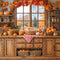 Kate Automne Citrouilles Cuisine Bois Toile de fond conçue par Emetselch