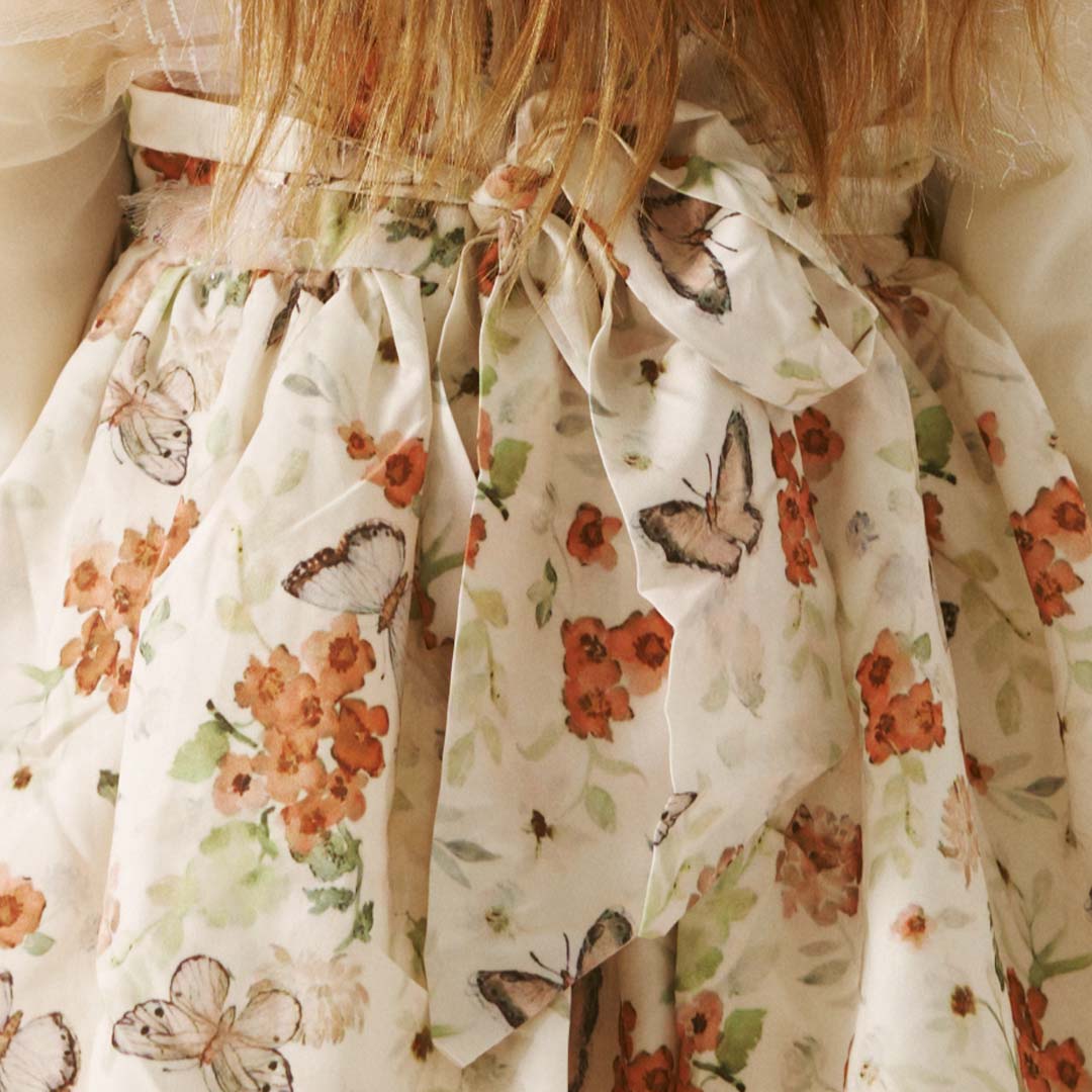 Kate Automne Halloween Floral Jaune Blanc Robe Enfant Pour la Photographie - Kate Backdrop FR