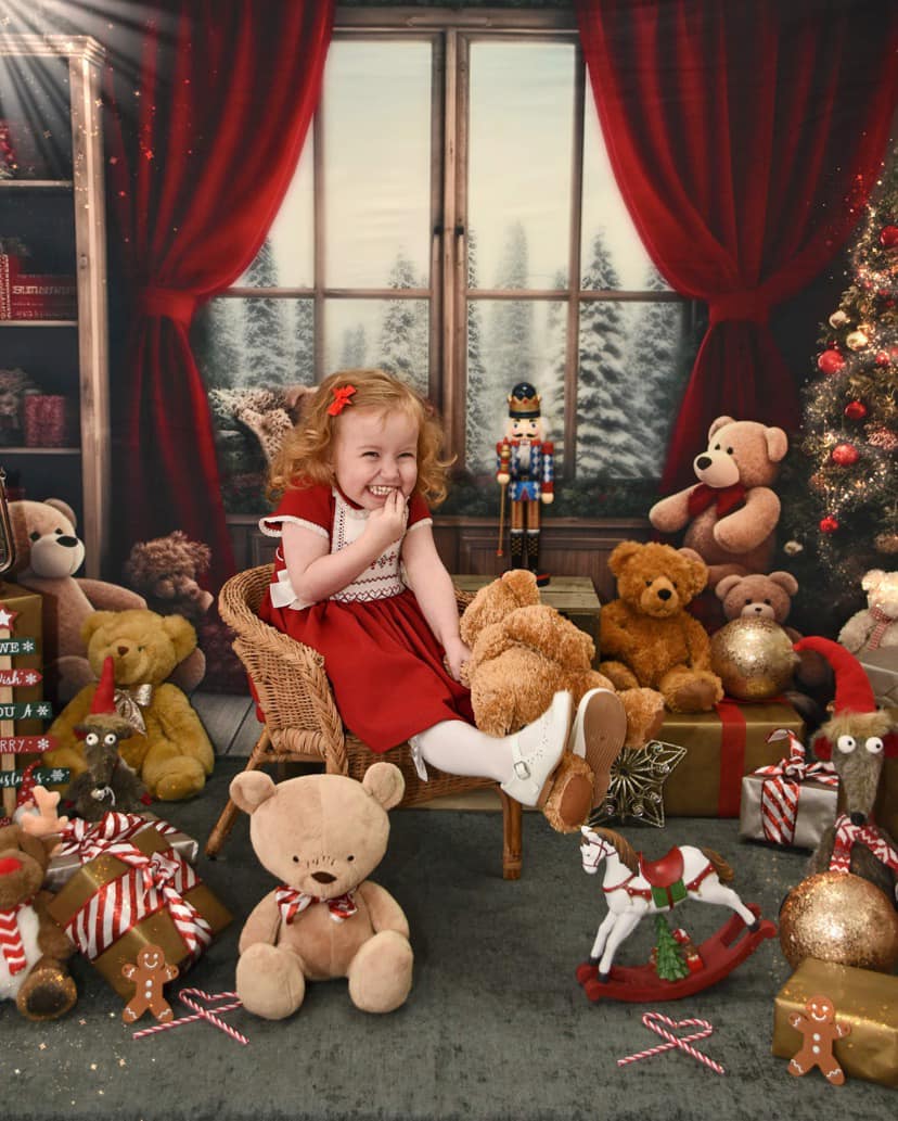 Kate Sapin de Noël Cadeaux Hiver Intérieur Toile de fond Conçu par Chain Photographie - Kate Backdrop FR