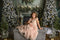 Kate Vintage Noël Cheminée Vert Toile de fond conçue par Mandy Ringe - Kate Backdrop FR