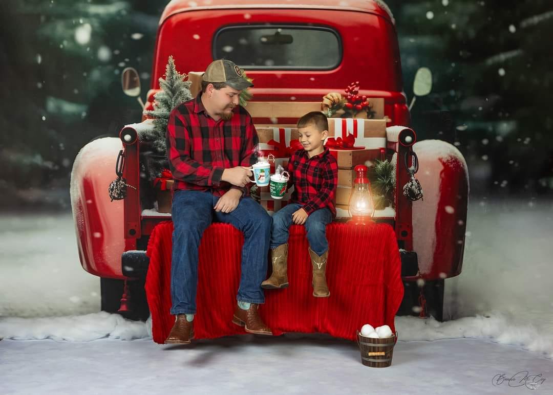 Kate Noël Extérieur Voiture rouge Cadeaux Toile de fond pour la photographie - Kate Backdrop FR
