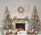 Kate Noël Sapins Bougies Cheminée Toile de fond en Laine conçue par Emetselch - Kate Backdrop FR