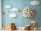 Kate Enfant Chambre Bleu Nuages Ballons Toile de fond conçue par Emetselch