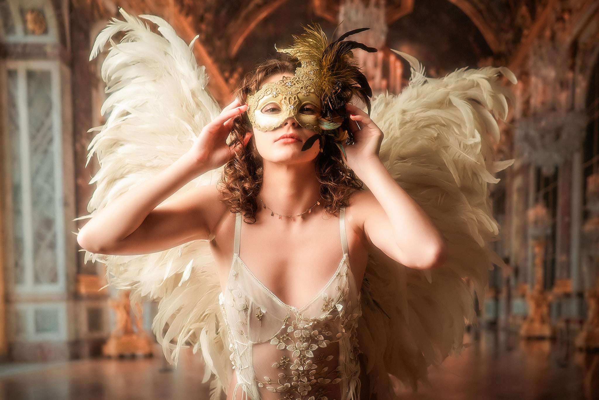 Kate Galerie des Glaces Mariage Palais de Versailles Toile de fond pour la photographie - Kate Backdrop FR