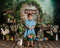 Kate Pâques Vert Plante Pierre Lapin Fenêtre Toile de fond en Laine conçue par Emetselch - Kate Backdrop FR