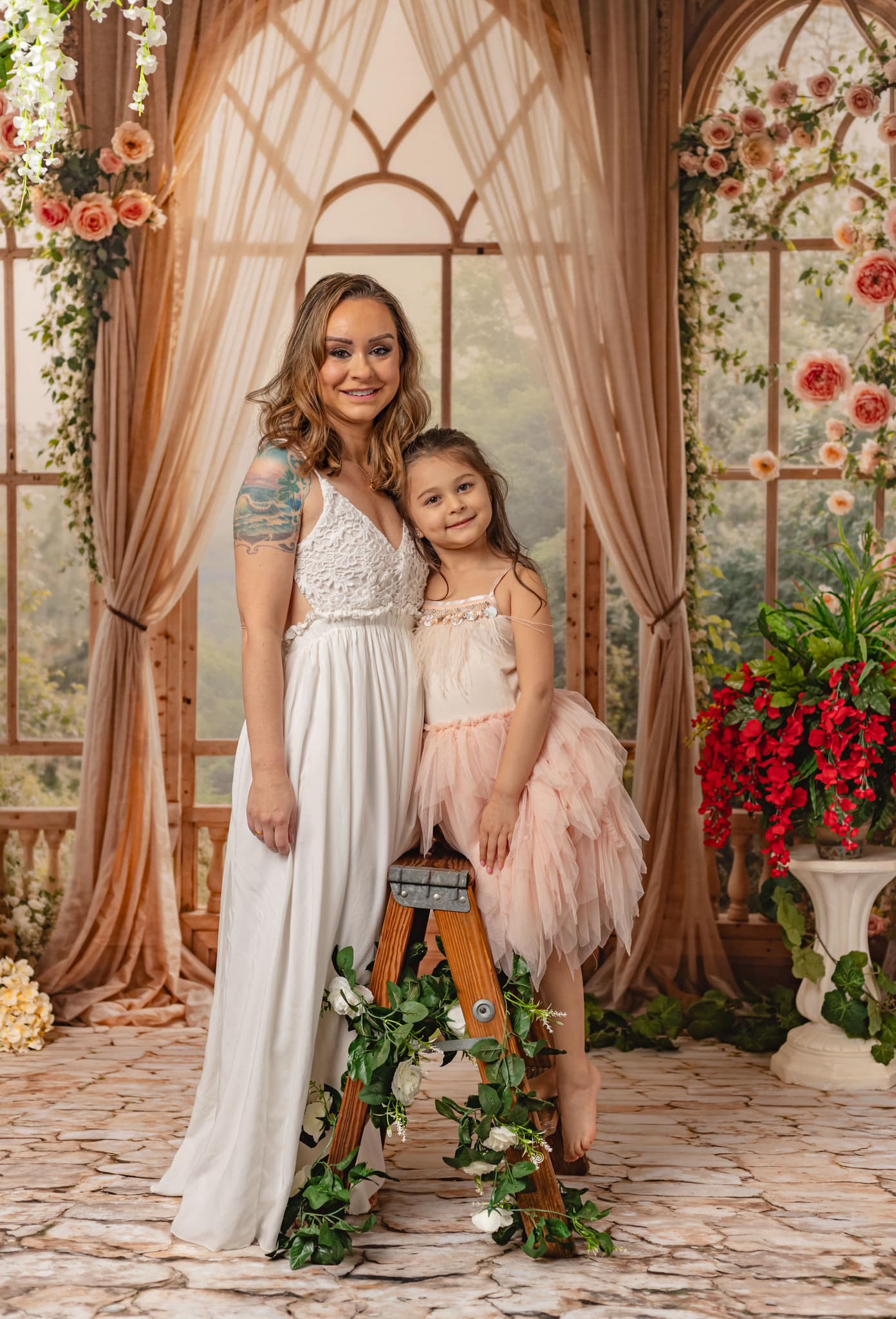 Kate Printemps Fleurs Mariage Fenêtre Rideaux Toile de fond conçue par Emetselch - Kate Backdrop FR