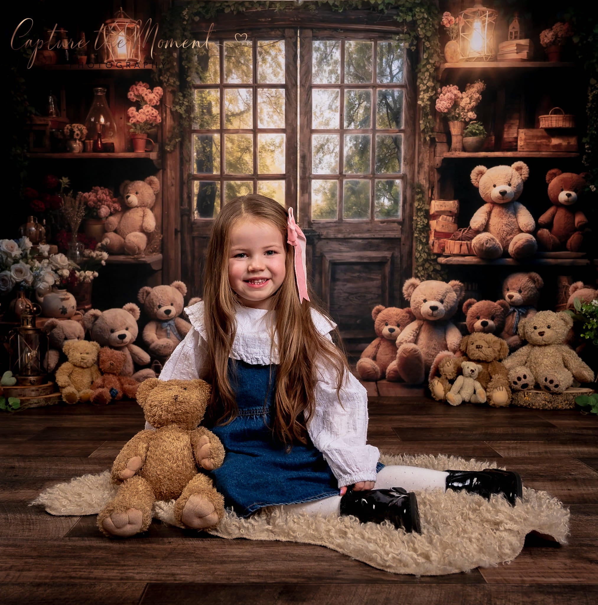 Kate Printemps Lanterne Ours en peluche Porte Toile de fond conçue par Emetselch - Kate Backdrop FR