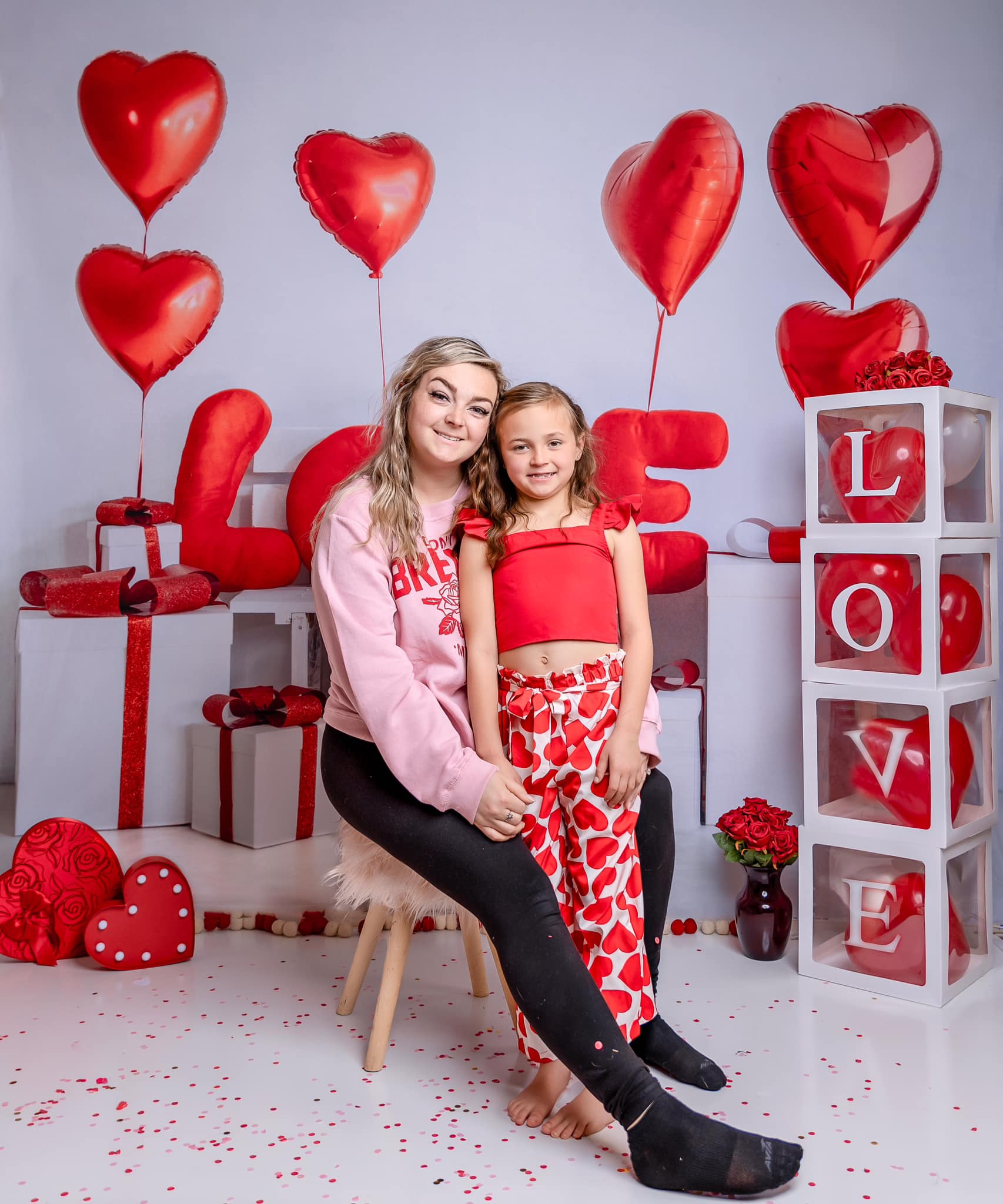Kate Saint Valentin LOVE Ballons Cadeaux Toile de fond conçue par Emetselch