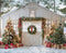 Kate Noël Maison Sapins Cadeaux Toile de fond en Laine conçue par Emetselch - Kate Backdrop FR
