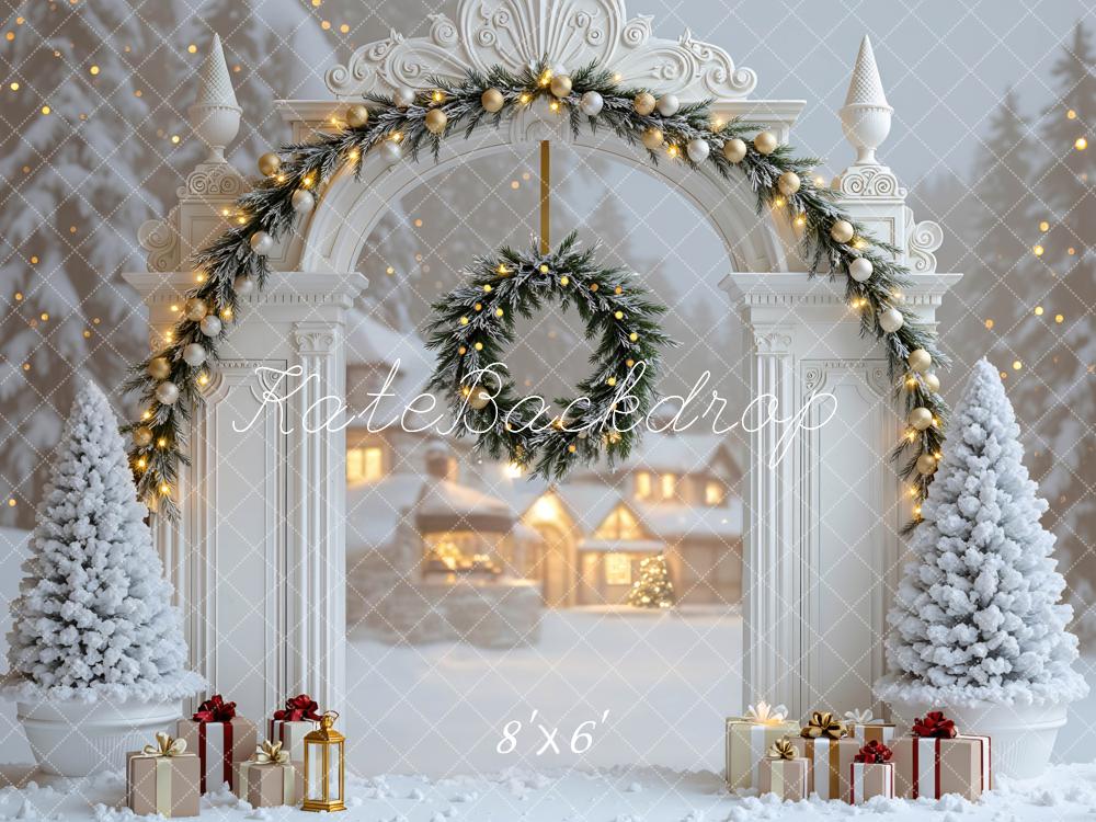 Kate Noël Arche Neige Cadeaux Maison Toile de fond conçue par Mini MakeBelieve