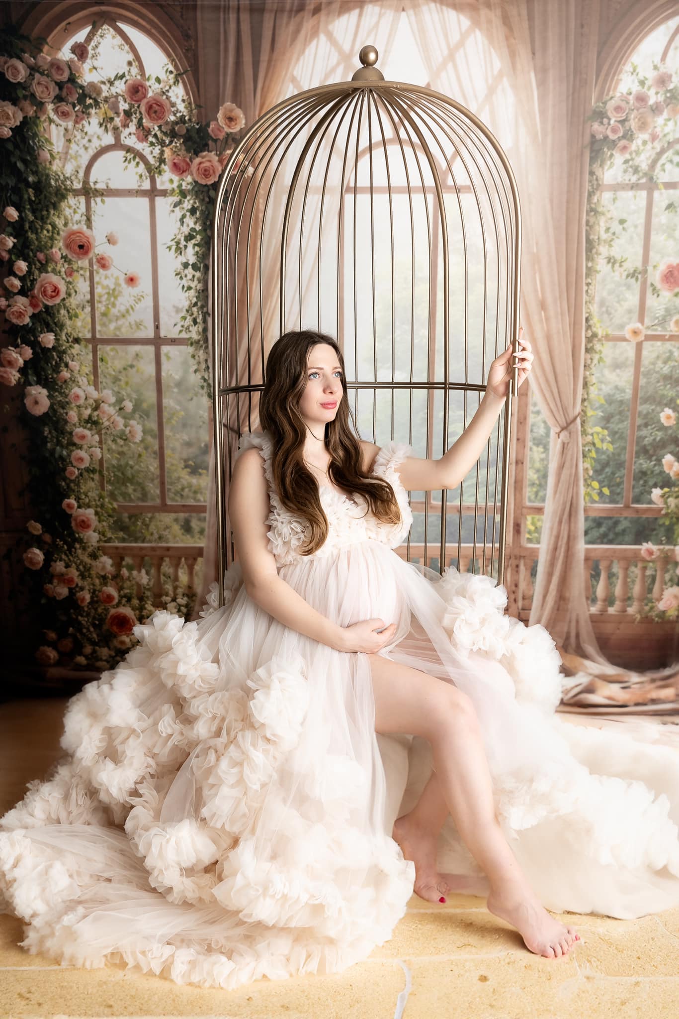 Kate Printemps Fleurs Mariage Fenêtre Rideaux Toile de fond conçue par Emetselch - Kate Backdrop FR