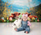 Kate Bovins Highland Printemps Pâques Toile de fond conçue par Patty Robert - Kate Backdrop FR