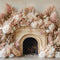 Kate Bohème Cheminée Fleurs Beige Toile de fond conçue par Emetselch