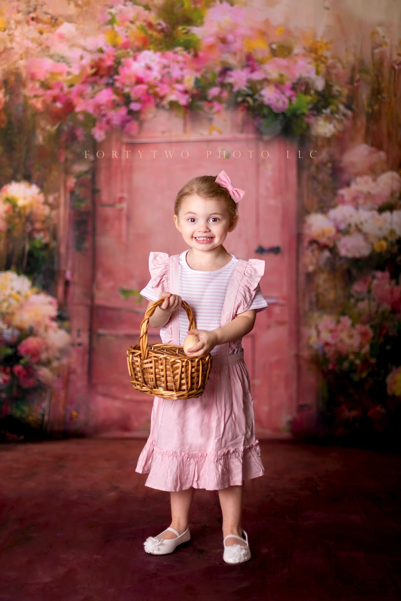 Kate Printemps Peinture Rétro Fleur épanouie Porte Toile de fond pour la photographie - Kate Backdrop FR