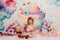Kate Gâteau Coloré Floral Enfant Toile de fond conçue par Patty Robert - Kate Backdrop FR