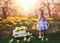 Kate Verger Printemps Arbres Fleurs Jaune Toile de fond conçue par Lisa Granden - Kate Backdrop FR
