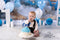Kate Anniversaire Rêve Ballons Montgolfière Bleu Toile de fond conçue par Chain Photographie - Kate Backdrop FR