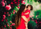 Kate Fleurs roses Arche de Jardin Toile de fond conçue par Patty Robert - Kate Backdrop FR