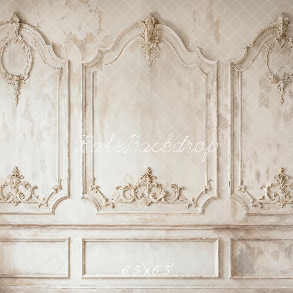 Kate Mur Vintage Architecture Ornements Beige Toile de fond conçue par Emetselch