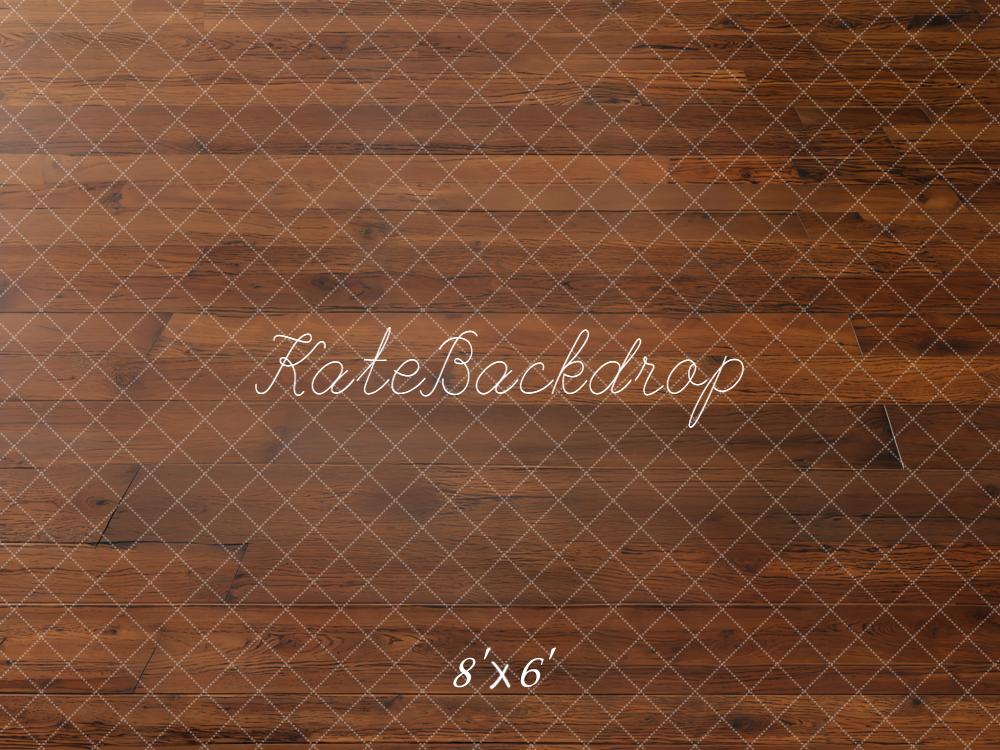 Kate Bois Planches Marron Sol Toile de fond en Laine conçue par Kate Image