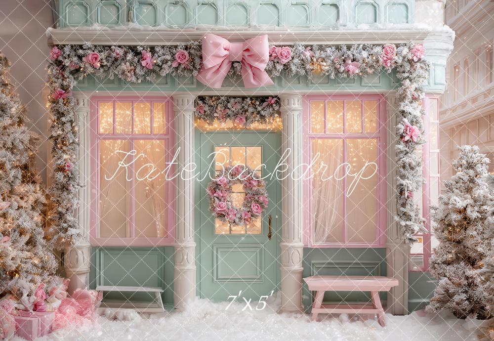 Kate Noël Boutique Fleurs Neige Toile de fond conçue par Ashley Paul