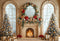 Kate Noël Cheminée Sapins Fenêtre Décors Toile de fond conçue par Emetselch - Kate Backdrop FR