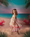 Kate Été Mer Plage de sable Rose Toile de fond conçue par Chain Photographie - Kate Backdrop FR