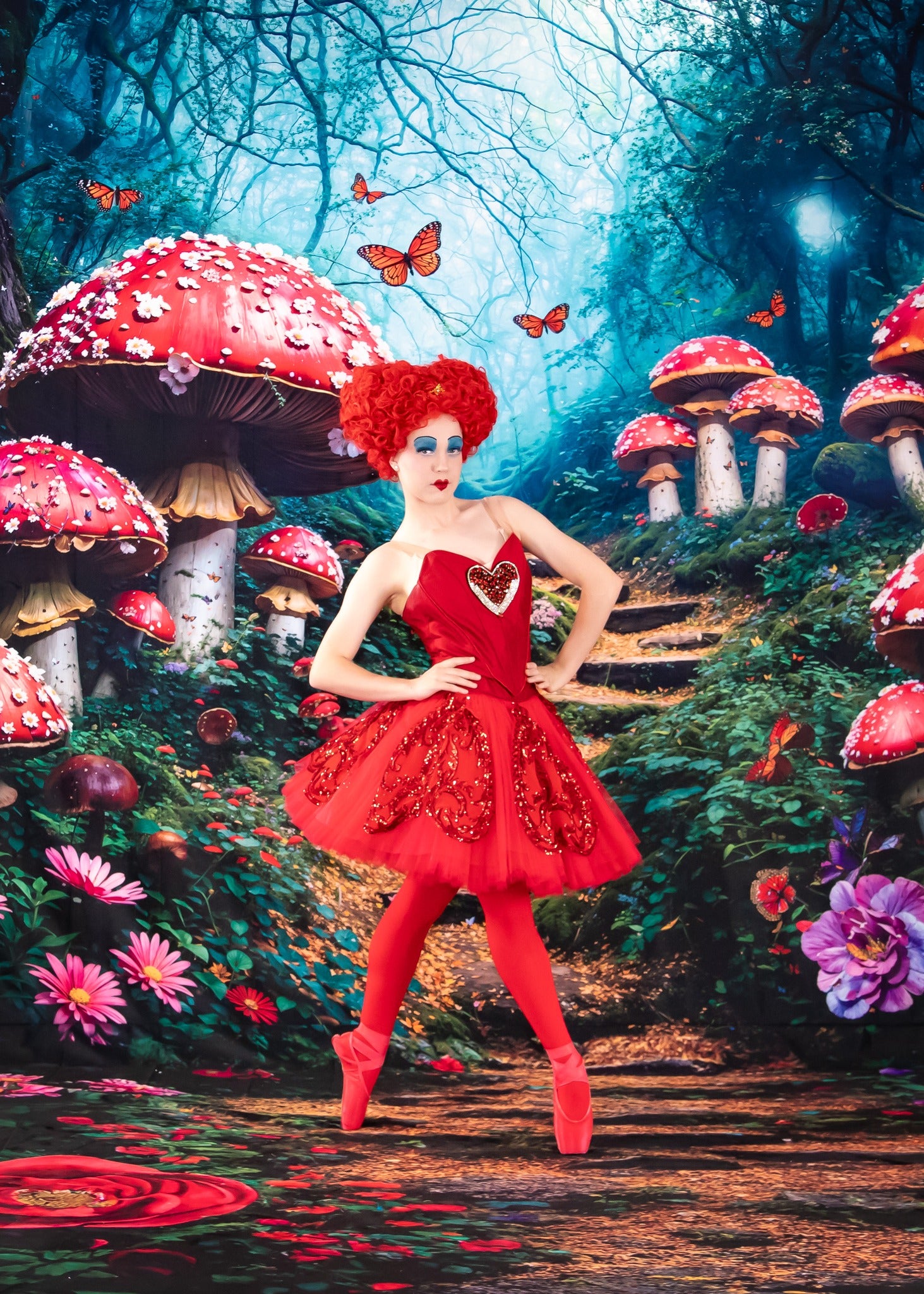 Kate Conte de fées Forêt Champignon Chemin Toile de fond conçue par Chain Photographie - Kate Backdrop FR