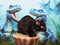 Kate Bleu Dinosaure Aventure Enfant Toile de fond conçu par Ashley Paul - Kate Backdrop FR